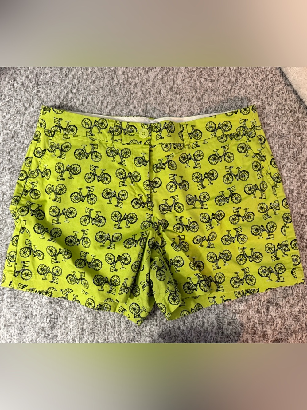 Women’s crown & ivy Lime Green Bicycle Print Shorts